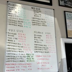 California Smog Inspection - Price list.. As of 2/4/2026