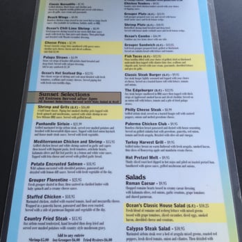 Ocean's Bar & Grill - Food menu! - New American Near Me - Panama City Beach, Florida Ocean's Bar & Grill - Food menu! - New American Near Me - Panama City Beach, Florida
