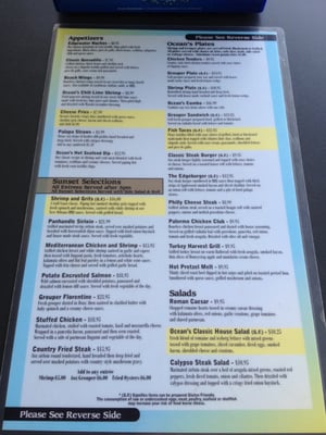 Menu photo 5 Ocean's Bar & Grill Panama City Beach, FL Menu photo 5 Ocean's Bar & Grill Panama City Beach, FL
