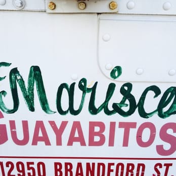 Mariscos Guayabitos Estilo Nayarit - a close up of the sign - Food Trucks Near Me - Pacoima, California Mariscos Guayabitos Estilo Nayarit - a close up of the sign - Food Trucks Near Me - Pacoima, California