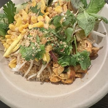 TAP The Asian Project - Half jasmine rice and noodles, half tofu and chicken, veggies, corn, bean sprouts, mango salsa and satay sauce with peanut topping - Do-It-Yourself Food Near Me - Burbank, California TAP The Asian Project - Half jasmine rice and noodles, half tofu and chicken, veggies, corn, bean sprouts, mango salsa and satay sauce with peanut topping - Do-It-Yourself Food Near Me - Burbank, California