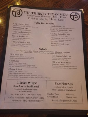 Menu photo 2 The Thirsty Texan Houston, TX Menu photo 2 The Thirsty Texan Houston, TX