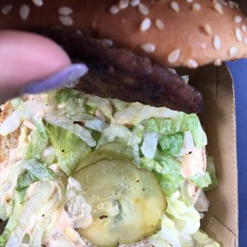 McDonald's - a hamburger with lettuce and pickles - Fast Food Near Me - Dacula, Georgia