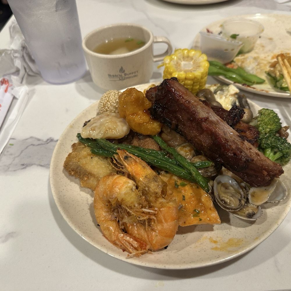 Hibachi Buffet - Ribs, shrimp, sesame ball, clams, broccoli, miso soup - Buffets Near Me - Citrus Heights, California Hibachi Buffet - Ribs, shrimp, sesame ball, clams, broccoli, miso soup - Buffets Near Me - Citrus Heights, California