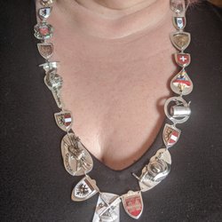 Custom Necklace made from my aunt's travel charms, 2020