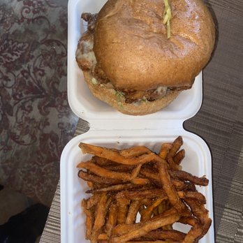 Trend Urban Cafe - The Tipsy Chick Sandwich and Sweet Potato Fries - Tacos Near Me - Stone Mountain, Georgia Trend Urban Cafe - The Tipsy Chick Sandwich and Sweet Potato Fries - Tacos Near Me - Stone Mountain, Georgia