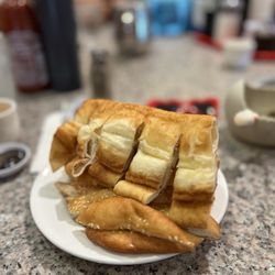 Leo had a wonderful time here at Pho Oregon! Fresh Chinese Donuts!