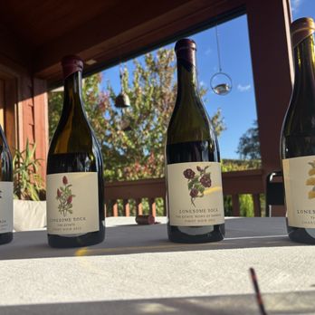 Lonesome Rock Cellars - The tasting line up - Wine Tasting Room Near Me - Carlton, Oregon