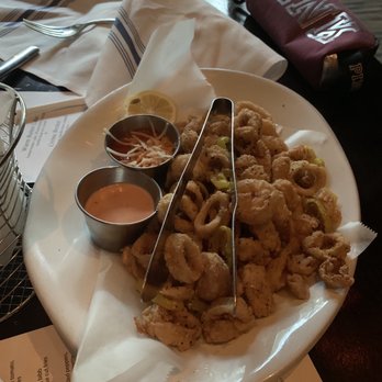 Ray's On the River - CRISPY POINT JUDITH CALAMARI & SHRIMP (Pickled sweet peppers, San Marzano tomato sauce, Ray's Louis sauce) - Seafood Near Me - Sandy Springs, Georgia Ray's On the River - CRISPY POINT JUDITH CALAMARI & SHRIMP (Pickled sweet peppers, San Marzano tomato sauce, Ray's Louis sauce) - Seafood Near Me - Sandy Springs, Georgia