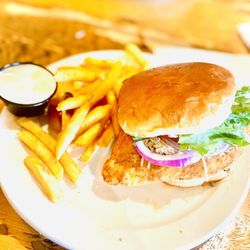 Evergreen Restaurant at Grand Ely Lodge - Caesar's chicken sandwich