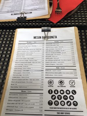Menu photo 3 Mesón Barceloneta Barcelona, B