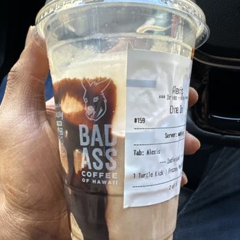 Bad Ass Coffee of Hawaii - Best frozen coffee mix I've ever had!  The texture was on point creamy. Cold and very creamy! No big chunks of ice! Very ono! - Coffee & Tea Near Me - Alexandria, Virginia