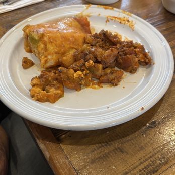 The Pantry Rio - Half of a delicious breakfast burrito - New Mexican Cuisine Near Me - Santa Fe, New Mexico