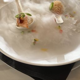 Happy spoon salmon and yellowtail