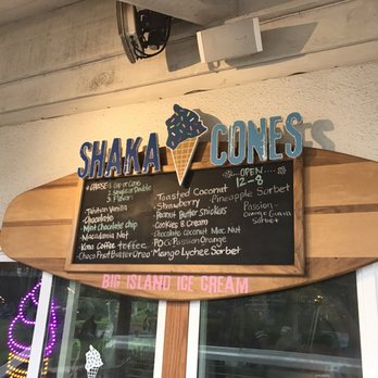 Shaka Cones - Menu can change. Flavors - Ice Cream & Frozen Yogurt Near Me - Waikoloa, Hawaii