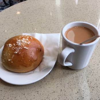 Lucullus Bakers & Roasters - Tuna bun and HK style milk tea ($3.35 taxes included) - Coffee & Tea Near Me - Markham, Ontario Lucullus Bakers & Roasters - Tuna bun and HK style milk tea ($3.35 taxes included) - Coffee & Tea Near Me - Markham, Ontario