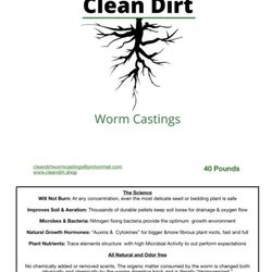 Clean Dirt Worm Castings - Just what your plants needed!