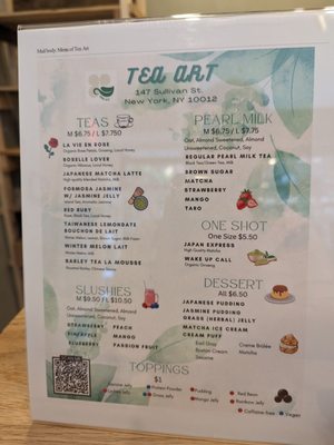 Menu photo 8 Tea Art New York, NY