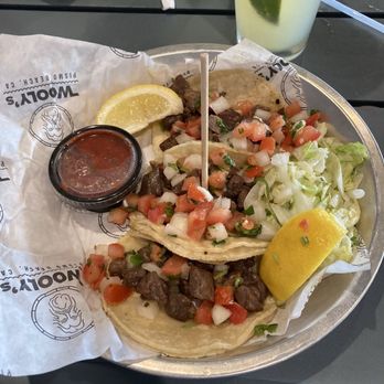 Wooly's - My guacamole free carne asada tacos. - Seafood Near Me - Pismo Beach, California Wooly's - My guacamole free carne asada tacos. - Seafood Near Me - Pismo Beach, California