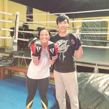 Taejo Kickboxing- Koreatown  - My amazing trainer, Brian, and I after a session! - Gyms Near Me - Los Angeles, California