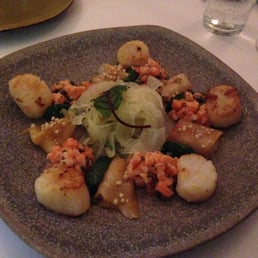 Fruits de Mar salad with seared scallops, kingfish ceviche and salmon so yum! Fruits de Mar salad with seared scallops, kingfish ceviche and salmon so yum!