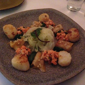 L'Hotel Gitan - Fruits de Mar salad with seared scallops, kingfish ceviche and salmon so yum! - Restaurants Near Me - Prahran, VIC L'Hotel Gitan - Fruits de Mar salad with seared scallops, kingfish ceviche and salmon so yum! - Restaurants Near Me - Prahran, VIC