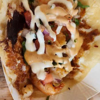City Tacos - Camaron enchilada, lacks flavor, and is served in flour tortilla - Tacos Near Me - Encinitas, California