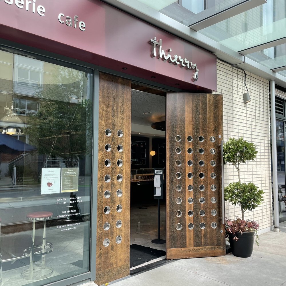 Thierry - Mount Pleasant - The front door and some outpost seats - Desserts Near Me - Vancouver, British Columbia