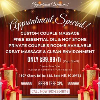Green Tree Spa - Appointment Special! - Massage Near Me - Rock Hill, South Carolina Green Tree Spa - Appointment Special! - Massage Near Me - Rock Hill, South Carolina