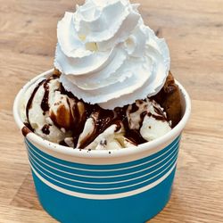 Cookie dough and their popular ice cream (I forgot what it's called). Think it had Carmel and butterfingers inside the vanilla ice cream.