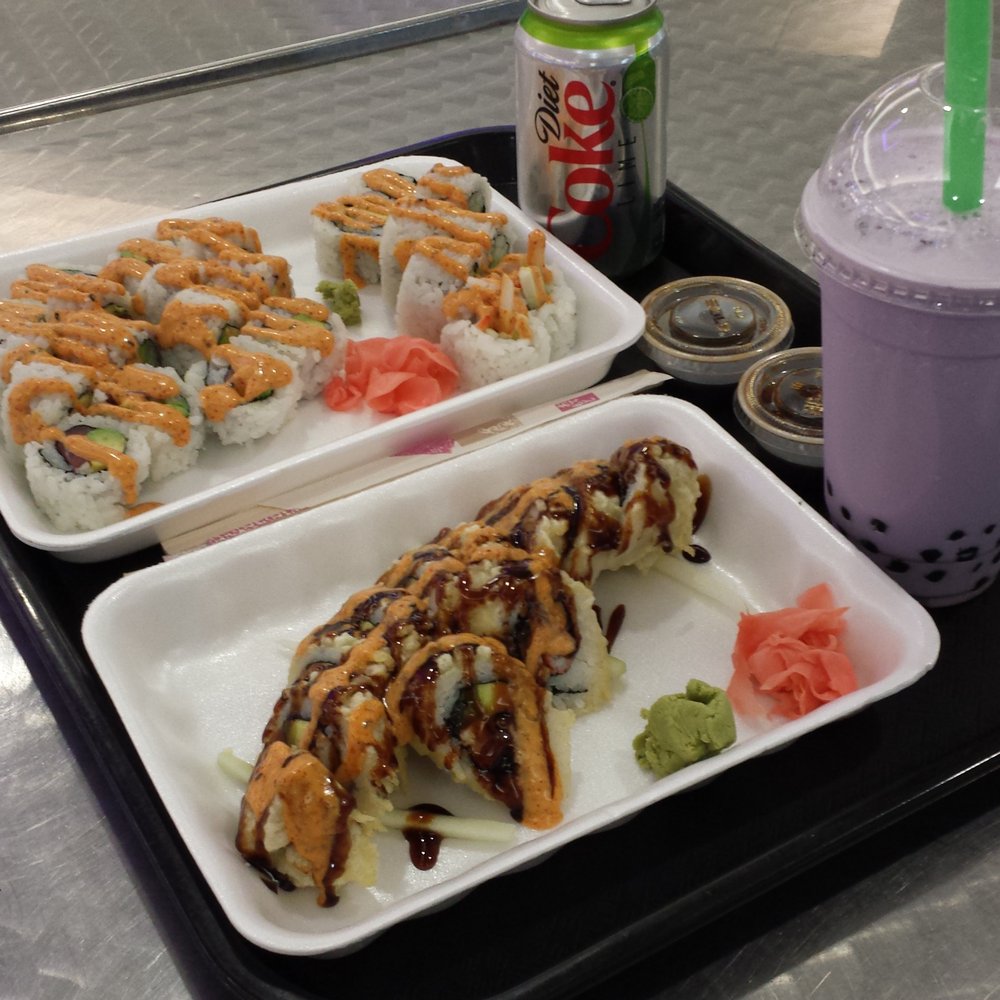 Sushi.Com - 4 rolls and taro bubble tea - Sushi Bars Near Me - Hicksville, New York Sushi.Com - 4 rolls and taro bubble tea - Sushi Bars Near Me - Hicksville, New York