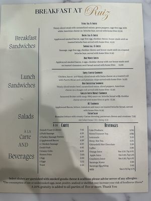 Menu photo 1 Breakfast at Ruiz West Columbia, SC Menu photo 1 Breakfast at Ruiz West Columbia, SC