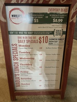 Menu photo 2 Maola's Pizza and Restaurant Cornelius, NC Menu photo 2 Maola's Pizza and Restaurant Cornelius, NC