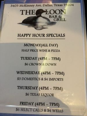 Menu photo 5 The Loon Bar & Grill Dallas, TX Menu photo 5 The Loon Bar & Grill Dallas, TX