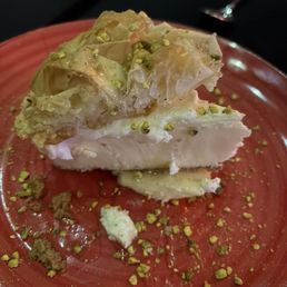 Baklava cheesecake with a cup of Turkish coffee! Amazing! Baklava cheesecake with a cup of Turkish coffee! Amazing!