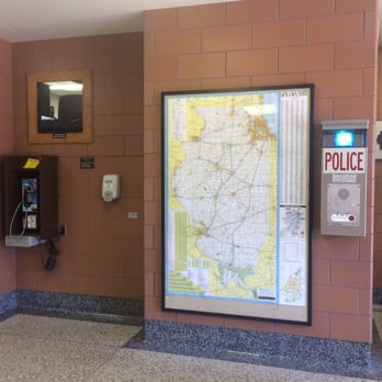 Goshen Road Rest Area - Pay phone, police alarm, and map of Illinois - Rest Stops Near Me - Opdyke, Illinois