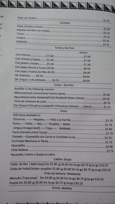 Menu photo 3 El Michoacano East Chicago, IN