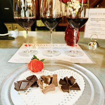 Jamesport Vineyards - Red flight Valentine's Day pairing. - Wineries Near Me - Jamesport, New York