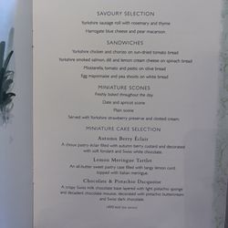 Betty's Cafe Tea Rooms - Tea room menu for October 7, 2025