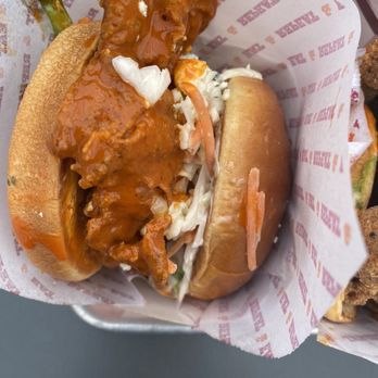 Big Chicken - Chicago sandwich. Lots of Buffalo sauce - Burgers Near Me - Rosemont, Illinois