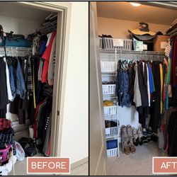 Harmony Home Organizers - Bedroom closet