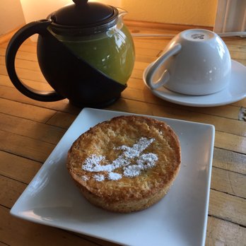 Fresh Flours - Pot of green tea and basque cake - Bakeries Near Me - Seattle, Washington Fresh Flours - Pot of green tea and basque cake - Bakeries Near Me - Seattle, Washington