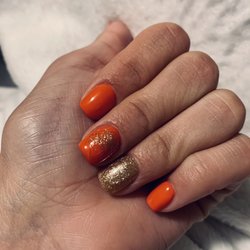 Tanz & Things - Acrylic fill, coral pink and gold. Beautiful and shimmer in the light. Exactly what I wanted!  Thank you Valerie!