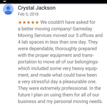Gameday Moving Services - Movers Near Me