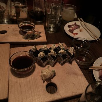 Booze Box - Northern California and a little bit of the Tempura Spicy Tunaun the back - Cocktail Bars Near Me - Chicago, Illinois