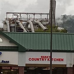 Nana's Country Kitchen - Nothing like the sight and smell of industrial fumes to make one feel far, far away from a "country" kitchen.