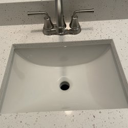 Stone Cabinet Works - Completed look with the sink installed.