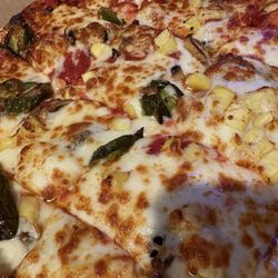 Luis's Pizza - Roasted fresh jalapeños on the pizza