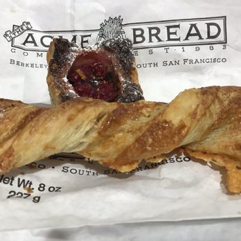 Acme Bread Company - Cheese twist and raspberry chocolate mini puff - Bakeries Near Me - Berkeley, California