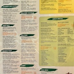 Kenzo menu side 1